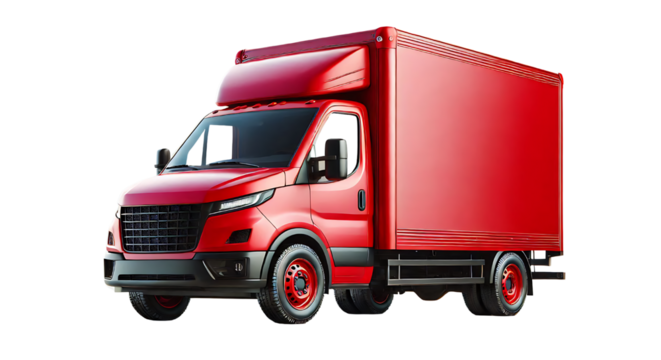 Camión semirremolque rojo fondo vacío