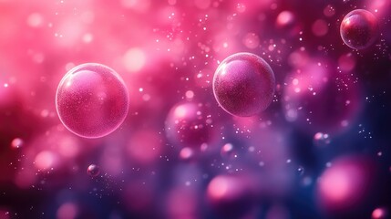 Abstract blurred background featuring vibrant purple and pink bubbles with a dreamy, ethereal quality suitable for various artistic designs.