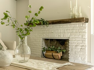modern living room with flowers