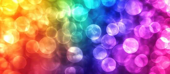 Fototapeta premium Vibrant abstract background with colorful bokeh lights creating a dynamic and festive atmosphere perfect for design and creative projects