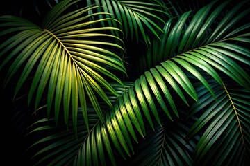 Night Palm Shadow PNG, Tropical Night Shadows, Dark Palm Leaves Overlay, Silhouette Palm,  High-Resolution Shadow, Free Downloadable Shadows