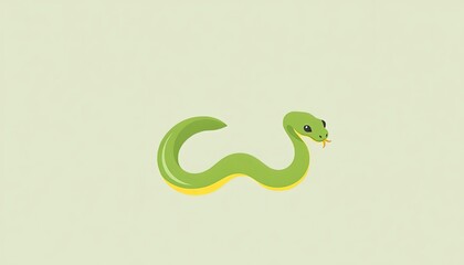 Naklejka premium Snake Minimalist Logo and Icon