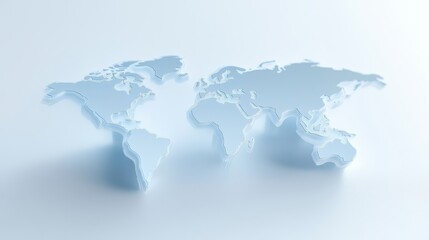 Obraz premium A blue globe with a white background