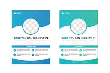 Premium Vector | Modern medical flyer design template