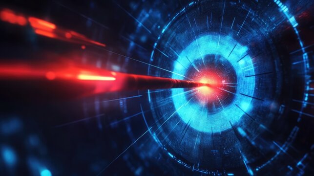 Digital Marketing Technology Concept Futuristic Visualization of Targeted Interactive Marketing Strategies