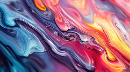 Naklejka premium Colorful abstract swirl design with vibrant hues creating a visually striking background perfect for artistic and creative projects.