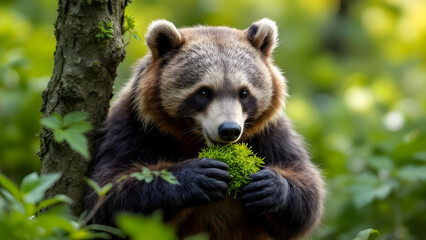 Fototapeta premium brown bear in the woods