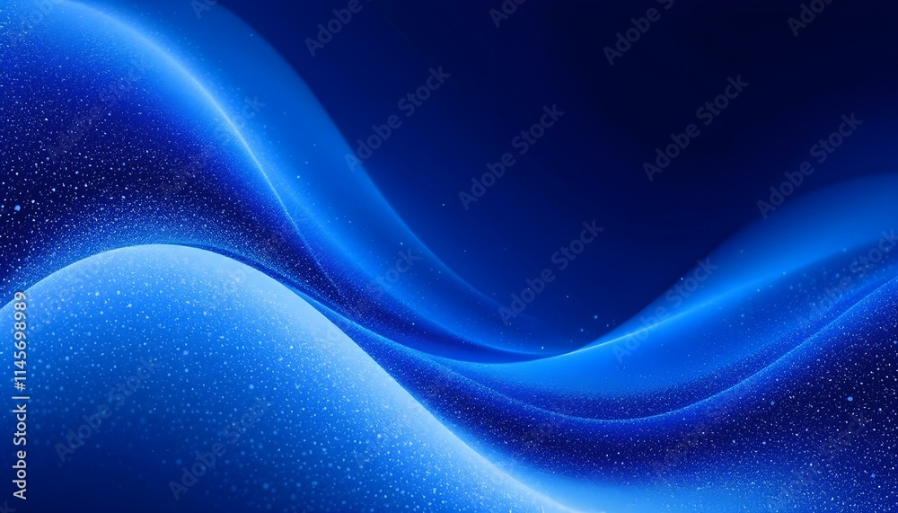Poster Blue color gradient wave background, abstract blue grain gradation texture, blue noise texture blur abstract background. Blurred colorful gradient abstract background with modern shape element design