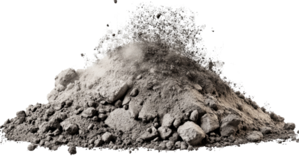 Crumbling Foundations: A dramatic pile of gray rubble, scattered with dust, evokes a sense of decay and destruction. The image captures the raw power and consequence of disintegration. 