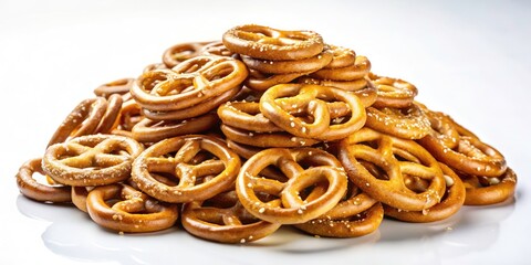 Urban Exploration Photography: Freshly Baked Pretzels on White - High-Resolution Food Photo
