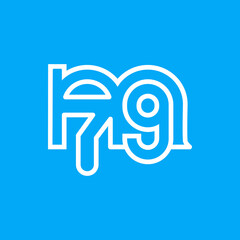 the logo consists of the letter m and number 79 combined. Outline and elegant.