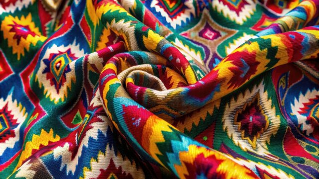 Uzbek Atlas Ikat Silk Fabric, Handmade Textile, Margilan, Fergana Valley, Seamless Pattern, Traditional Design