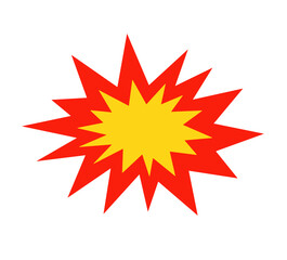 Fototapeta premium vector red star burst on white background