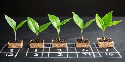 Seedlings Growth Chart Planting Calendar Spring Nature Gardening