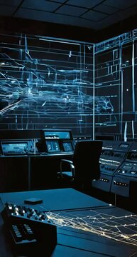 a futuristic visualization of the early ARPANET evolving into the modern internet