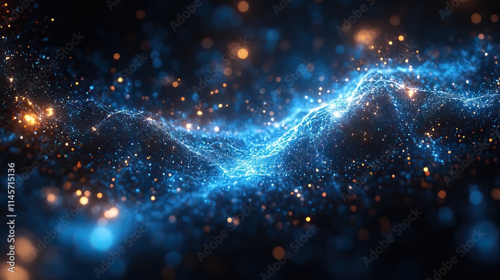 Wall mural an abstract polygon background with connecting lines, representing technology, internet structure, a