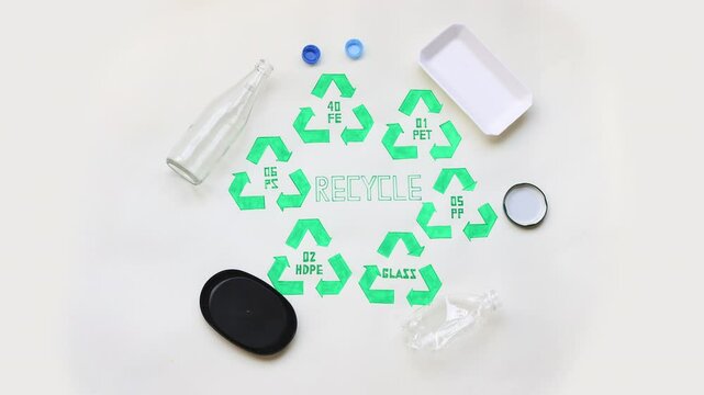 Recycling different type of material.