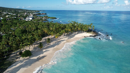 White sand beach and peninsula, Mitsamiouli, Grande Comore, Comoros