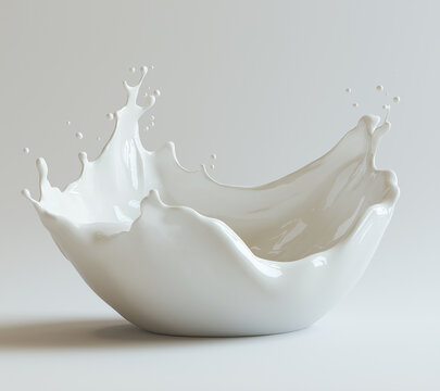 milk splash isolated on white