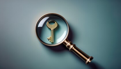 magnifying glass on the paper