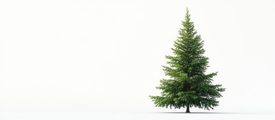 Obraz premium Christmas fir tree with ample negative space for holiday-themed designs and seasonal greetings