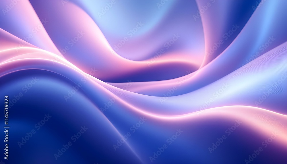 Fototapete Colorful abstract background with mesh, glowing wavy motion and light effect. Colorful abstract glowing waves background, backgrounds. A colorful wave of light is displayed on a blue background