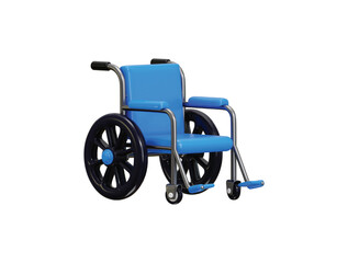 Wheelchair icon 3d render concept of support medical disability patient icon vector illustration