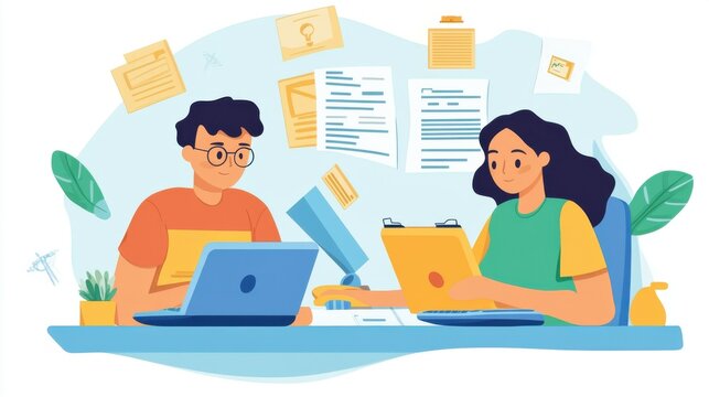 Couple Doing Taxes And Family Budget