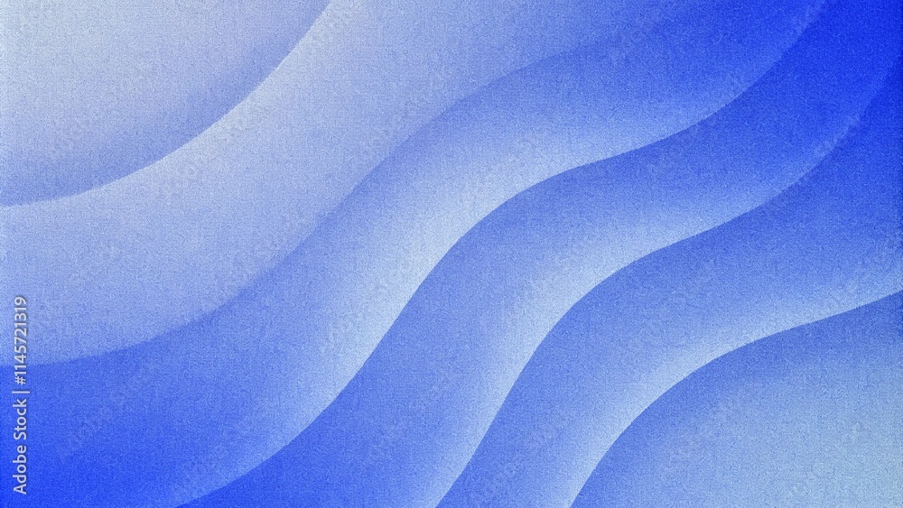 Aufkleber dark blue black abstract grainy background, glowing vibrant color gradient wave shape, noise texture