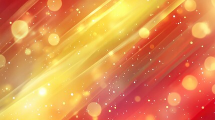 Vibrant yellow and red bokeh lights with a dreamy abstract background for festive or artistic designs