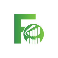 Letter F vector logo template, Colorful Letter F logo, Financial Company Logo, Financial Institute Advisors Logo Design Template Vector Icon