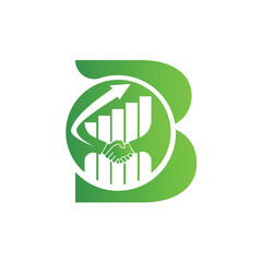 Letter B vector logo template, Colorful Letter B logo, Financial Company Logo, Financial Institute Advisors Logo Design Template Vector Icon