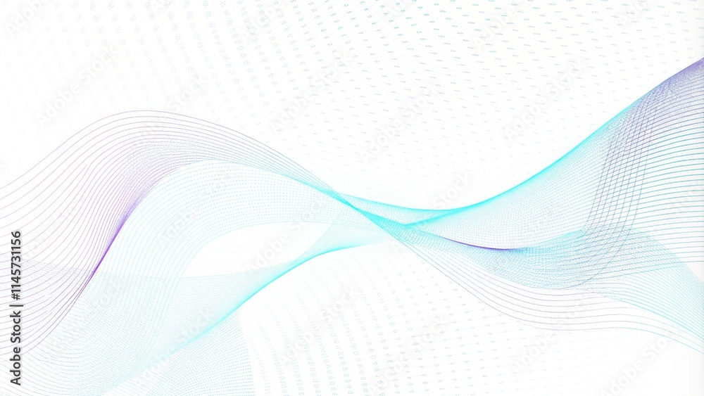 Leinwandbilder flowing particles form waves, a gradient light pattern. modern technology background. horizontal par