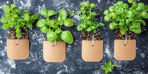 Fresh Herbs Gardening Culinary Herbs Planting Organic Homegrown Kitchen Herbs Mint Basil Growing