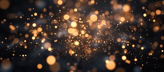 Obraz premium Stunning abstract background with bright sparkles and bokeh effects creating a magical atmosphere in a night sky setting