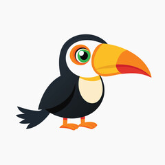 Naklejka premium Bird of Amazonian forests. Fauna of South America. Zoo bird. Vector illustration.