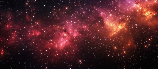 Fototapeta premium Vibrant cosmic background featuring glittering stars and nebulae ideal for holiday and celestial themed designs