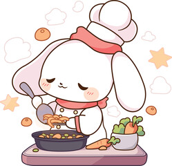 chef rabbit cooking