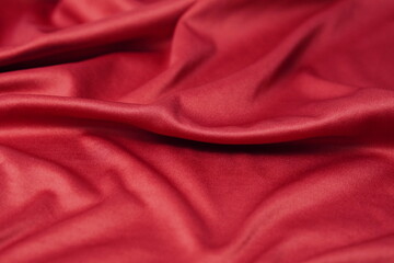 red wrinkled fabric texture background
