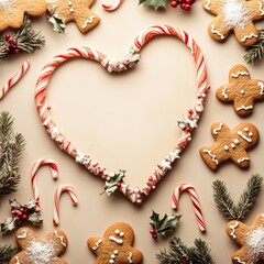 Frame Christmas background with copy space