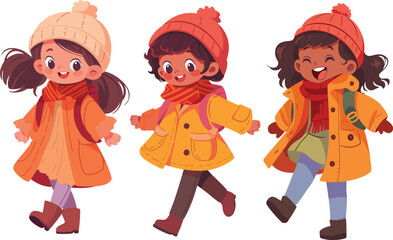 Autumn Children Clipart