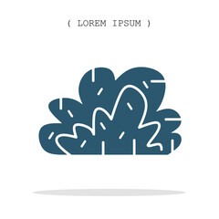 Vector symbol. Bush icon illustration. Stock vector symbol illustration design.