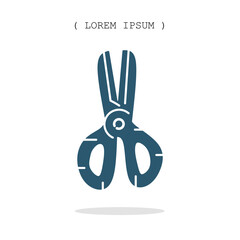 Fototapeta premium Vector symbol. Scissors icon illustration. Stock vector symbol illustration design.