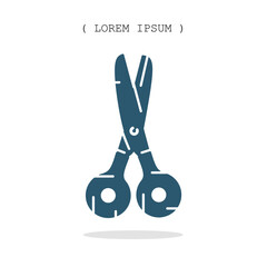 Vector symbol. Scissors icon illustration. Stock vector symbol illustration design.