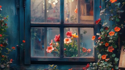 flowers in window