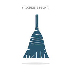 Vector symbol. Broom icon illustration. Stock vector symbol illustration design.