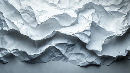 Obraz premium Crumpled paper forms an abstract background, inspiring creativity and artistic expression.