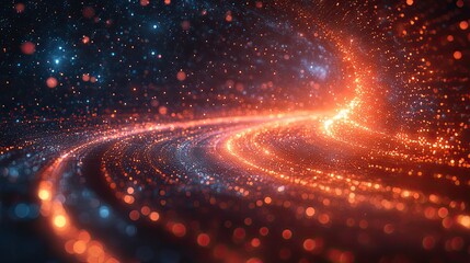 Cyberspace internet render represents connectivity, cloud computing, and technological advancements for online communication and innovation.