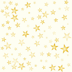 Gold flying stars confetti magic holiday frame