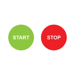 start and stop button icon vector